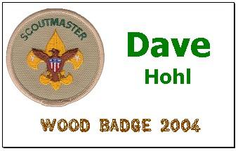 Boy Scout Wood Badge Staff Name Tag